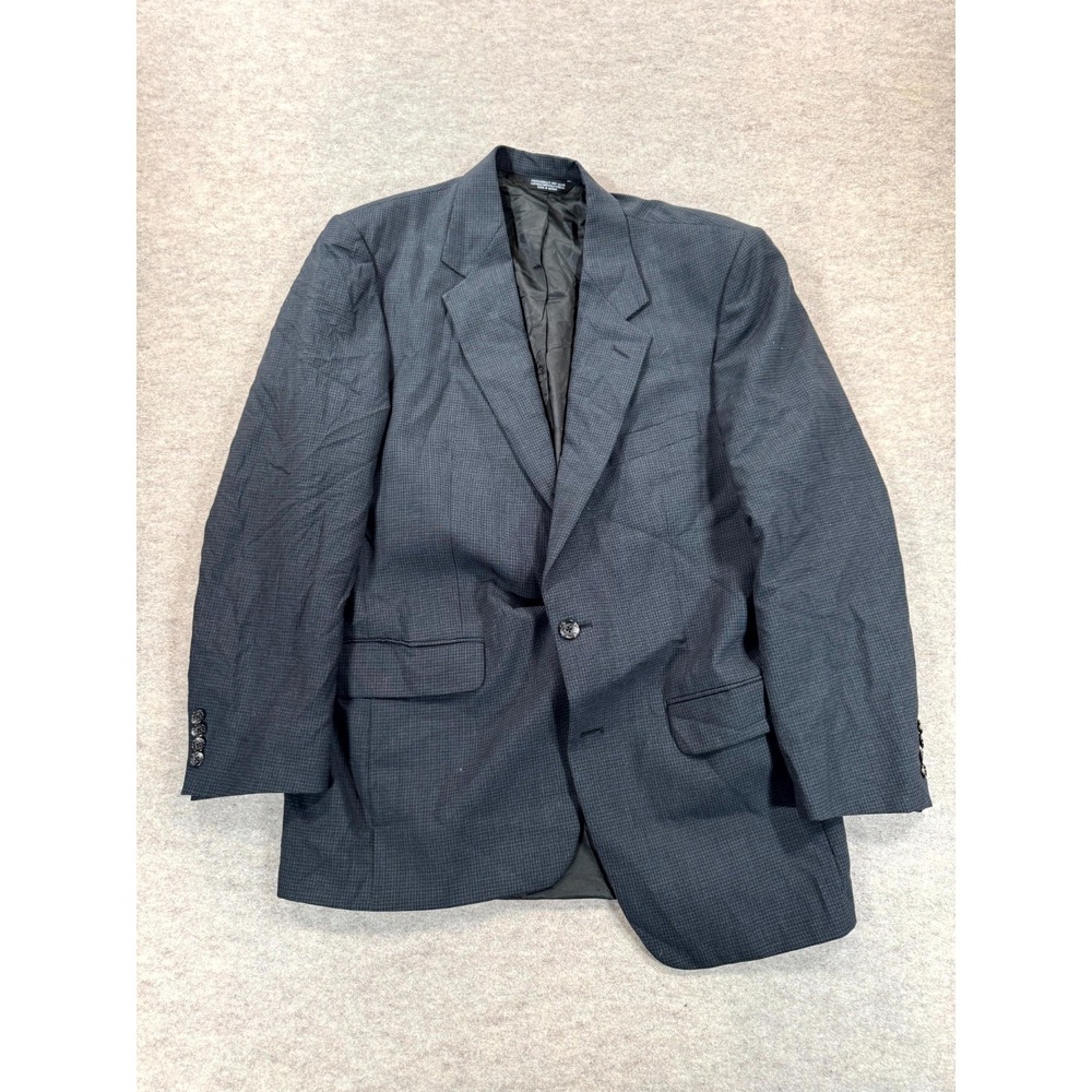 Evan Picone Tailored For Younkers Blazer Jacket Mens Gray Wool Notch Lapel 44R